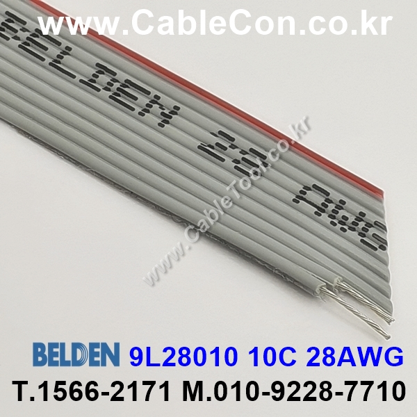 BELDEN  9L28010 10C x 28(7x36)AWG , UL AWM 2651, VW-1, Flat Gray Ribbon Cable