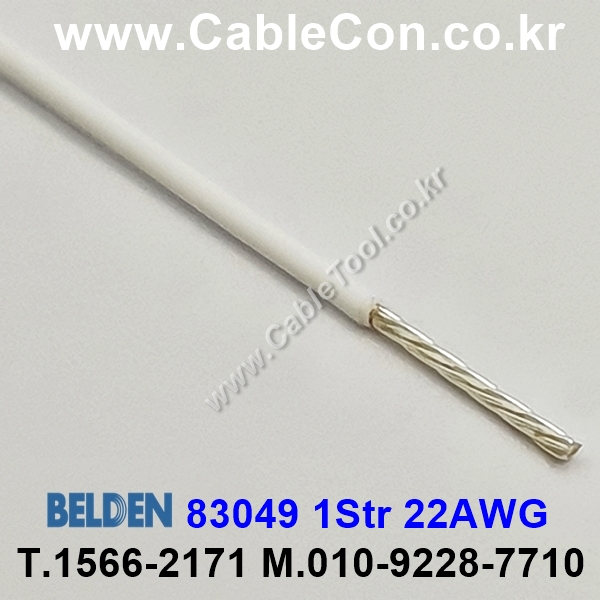 BELDEN 83049, 1C x 22(7x30)AWG, PTFE Insulation, UL AWM 1371, MIL-W-16878/6 (Type ET), 250V 200, VW-1